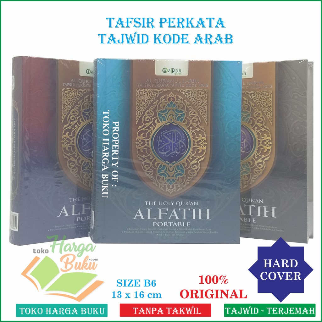 Al-Quran Al-Fatih B6 HC Tajwid Perkata Terjemah Tanpa Takwil Al Quran The Holy Quran Al Fatih AFQ