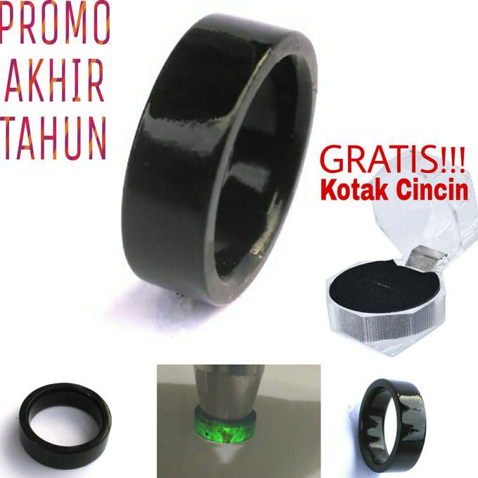 Promo Ring/cincin Black Jade Flat BERGARANSI