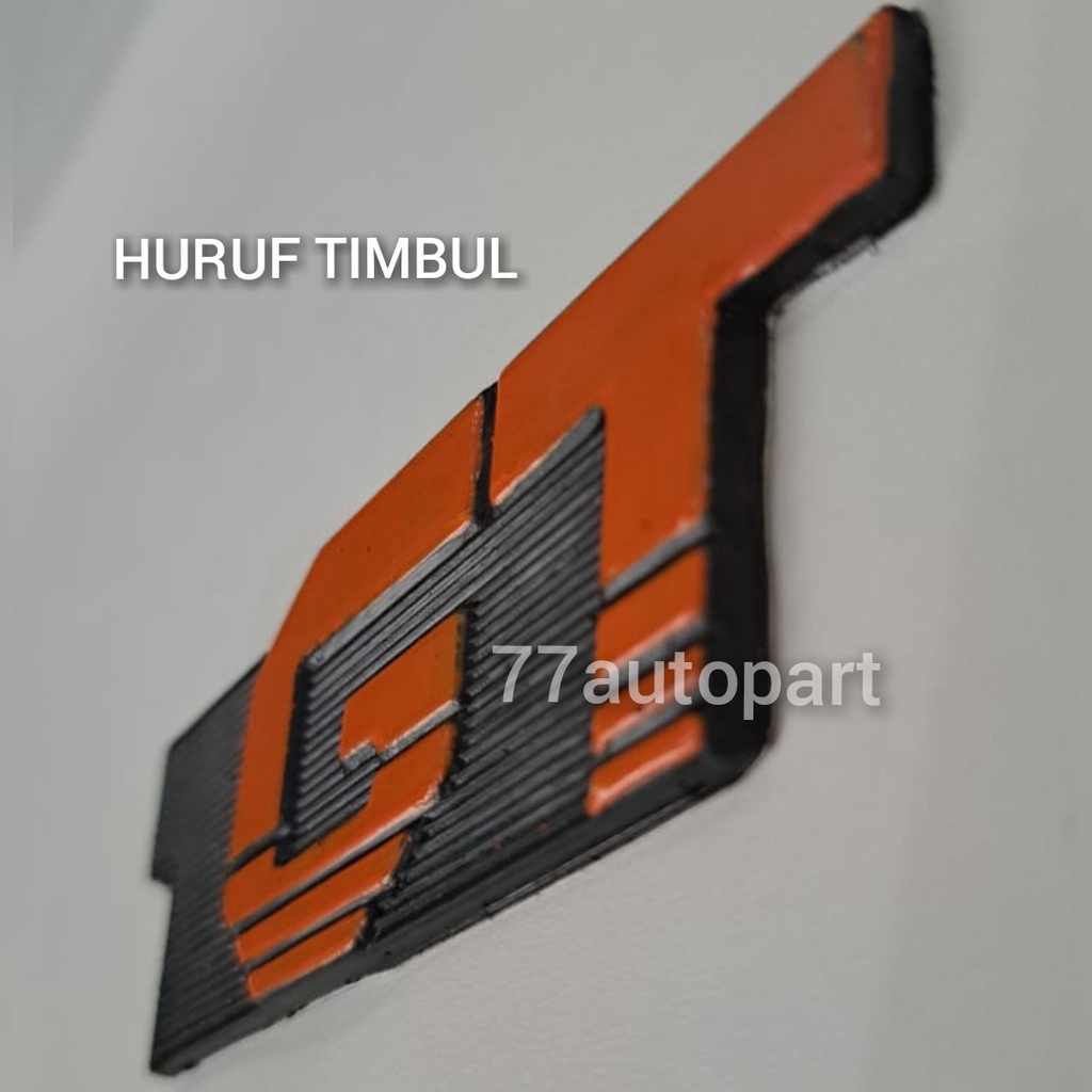 emblem logo gt untuk taft tulisan timbul gt