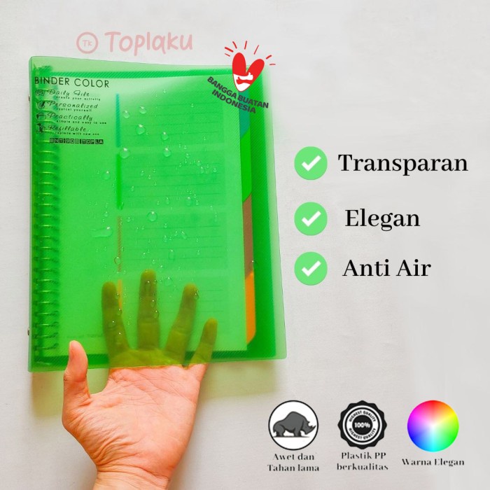 

Star Binder Notebook A5 Polos 20 Ring Anti Air Transparan Buku Kuliah Lucu Murah