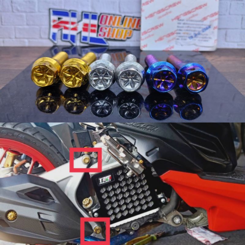 baut probolt drat 14 baut arm knalpot vario 125/150 PCX ADV baut knalpot beat scoopy vario 110 Genio