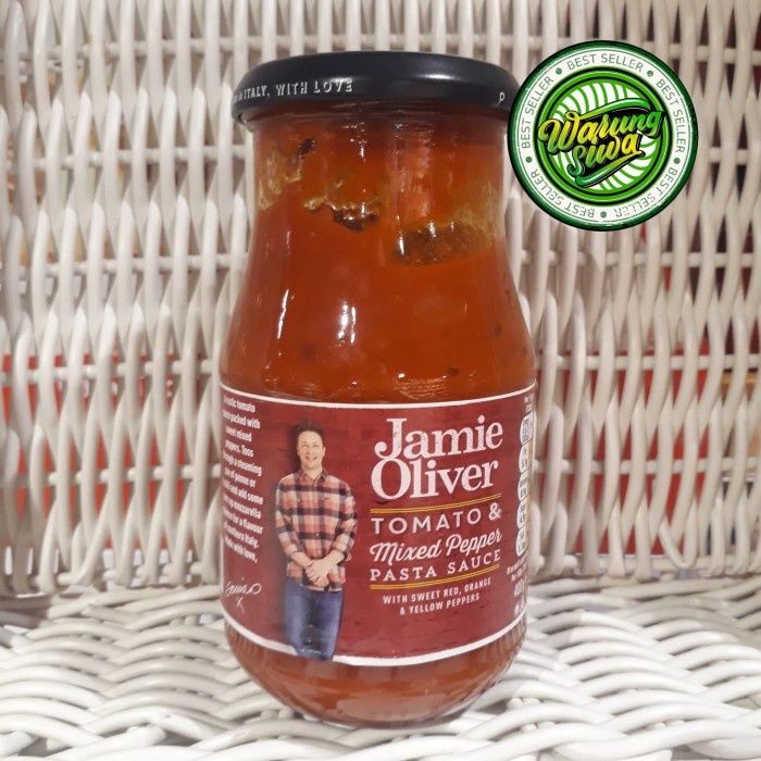 

Jamie oliver tomato & mixed pepper pasta sauce 400 gram