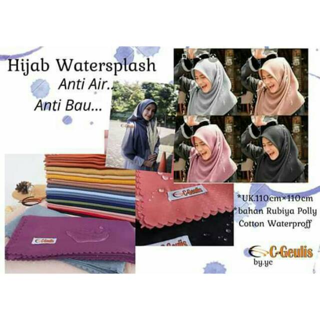 Hijab voal watersplash C-Geulis / Hijab anti air