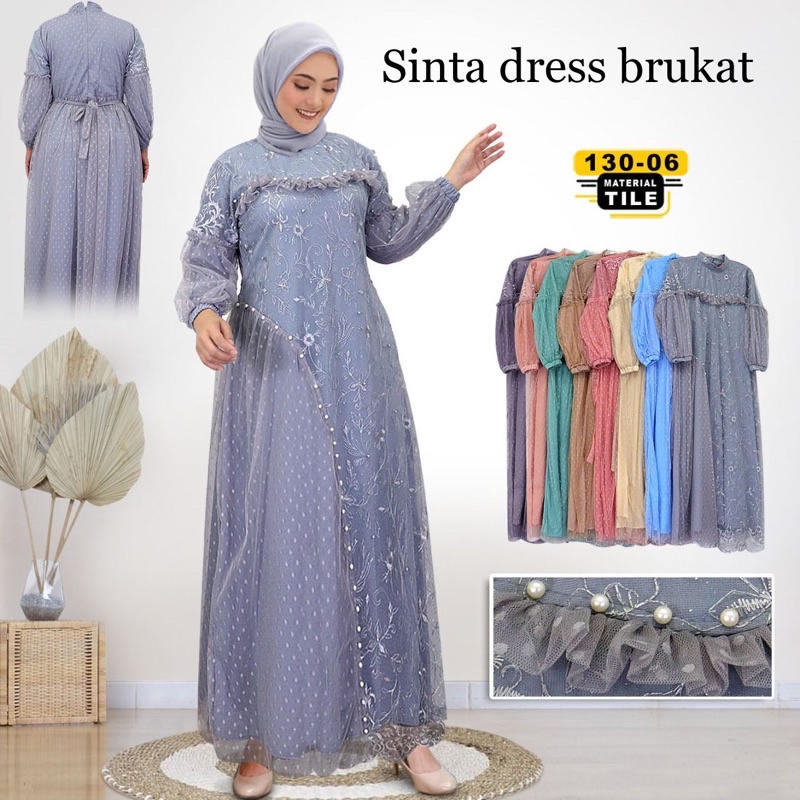 SINTA DRESS BRUKAT/GAMIS LEBARAN