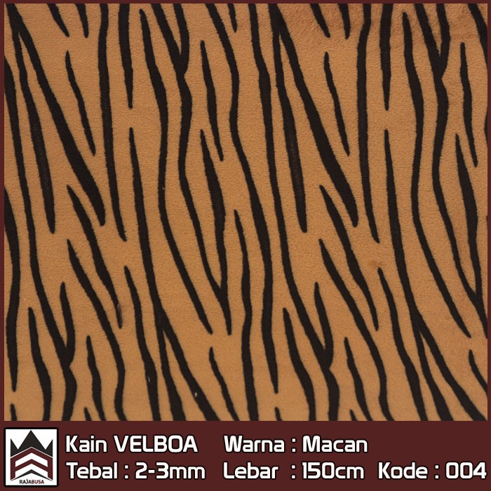 Kain Boneka Motif Bulu Hewan Macan Tiger | Toko Kain Velboa Termurah