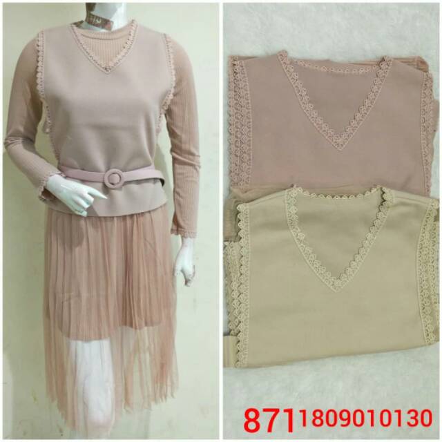 Dress rompi import korea free belt
