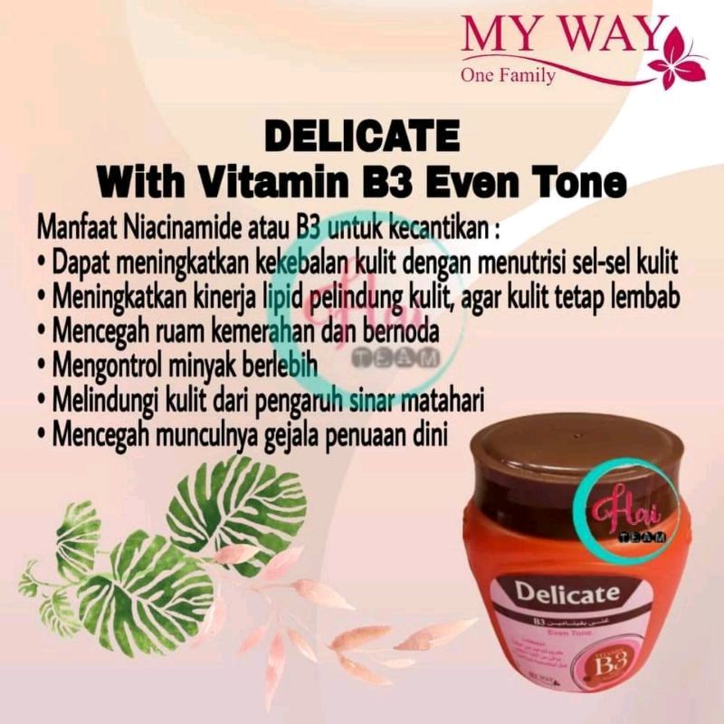 MY WAY Delicate B3 cream penghilang strectmart dan flek hitam BPOM, aman halal bumil busui 100% orig