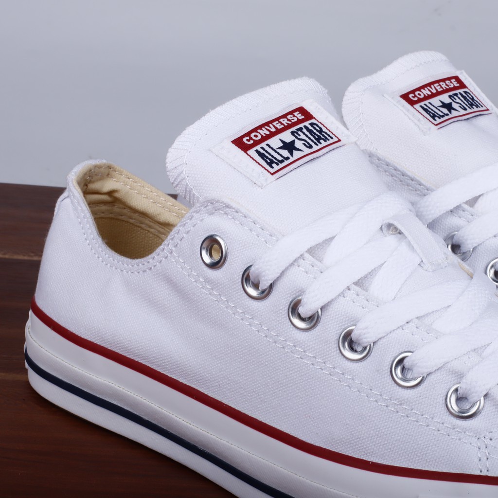 Sepatu Sneakers Pria Converse CT Chuck Taylor All Star Classic All Full Optical White Putih Polos Ox Low Pendek