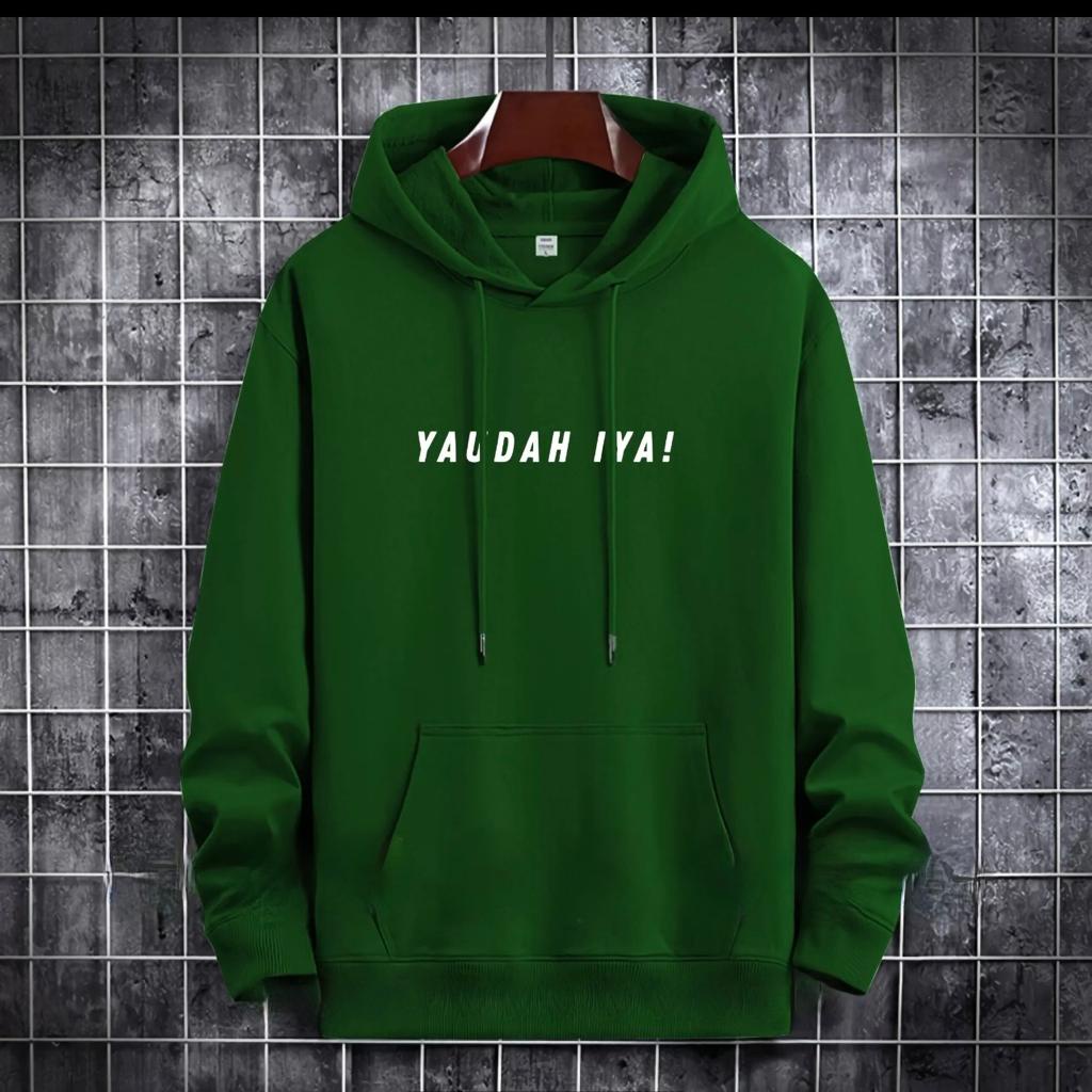 SWEATER HOODIE TULISAN YAUDAH IYA / HOODIE MURAH TERLARIS / HOODIE POLOS / HOODIE PRIA DAN WANITA / UNISEX