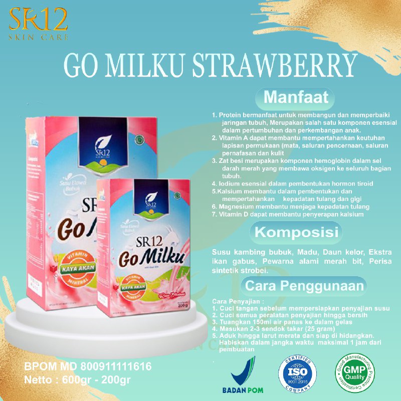 

GOMILKU STRAWBERRY SR12 - SUSU KAMBING ETAWA BUBUK MURNI / PENGGEMUK BADAN AMPUH / PELANCAR ASI