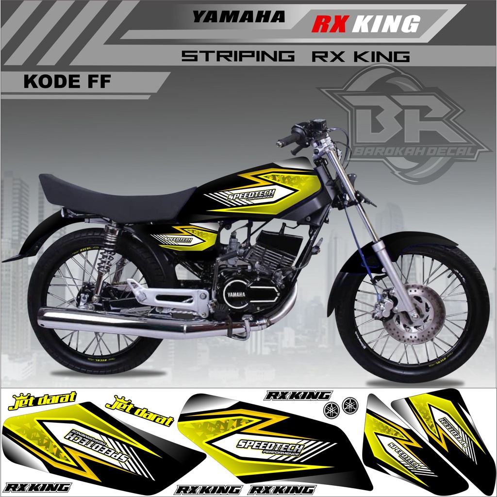 Sticker Rx King Variasi Stiker Lis Striping Rx King Kode FF