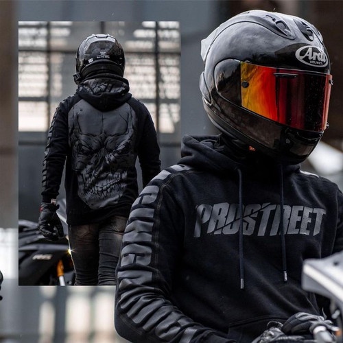 SWEATER HOODIE PROSTREET BLACK EDITION - HOODIE PROSTREET BLACK SKULL HOODIE PROSTREET X TREME RIDER