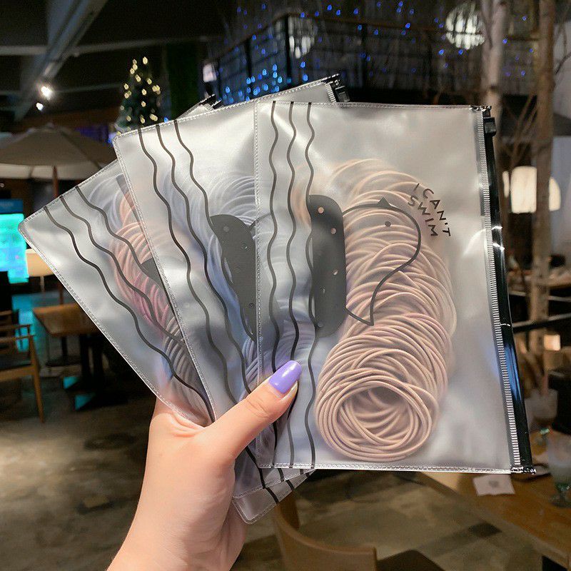 100pcs Ikat Rambut Style Korea Free Pouch