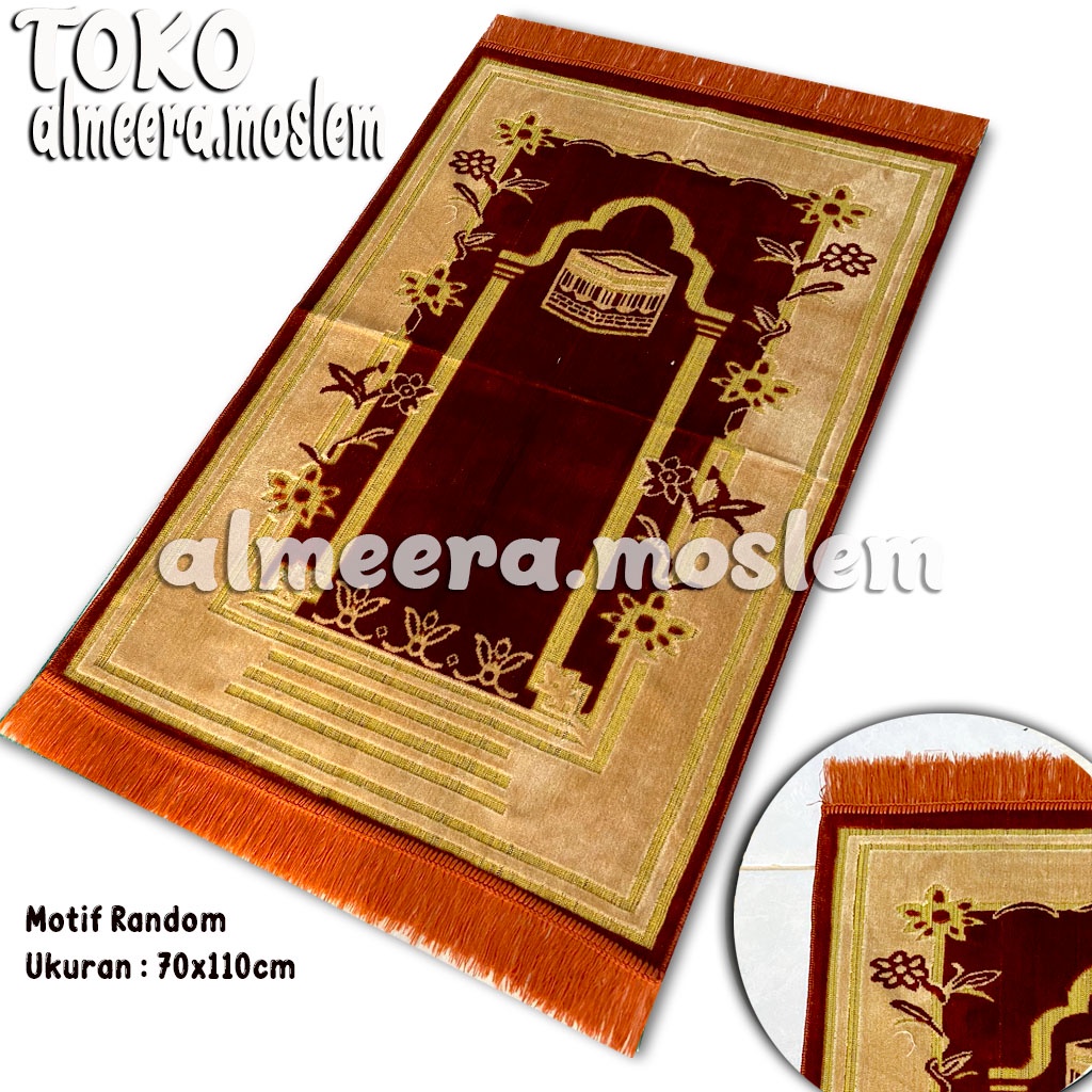 Sajadah Turki Dewasa Exclusive/ukuran 70 cm x 110 cm/ Sajadah Tebal Sajadah Halus Sajadah Lembut Original/ Perlengkapan Shalat/ Pakaian Muslim/ Sejadah Turki Dewasa/ Sajadah Impor Turki/Almeera Moslem