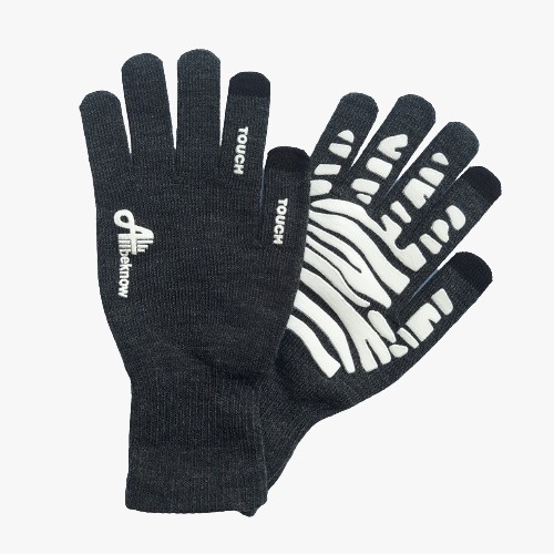 SARUNG TANGAN MOTOR Allbeknow / CHARCOAL / GLOVE / TOUCH SCREEN HP / KARET ANTI SLIP / RAJUT