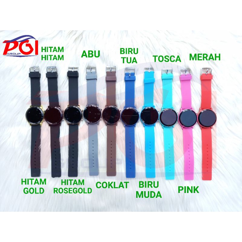 DC C ( C00030 ) JAM TANGAN LED DEWASA MODEL BULAT / ORIGINAL / TIDAK BISA MEMILIH