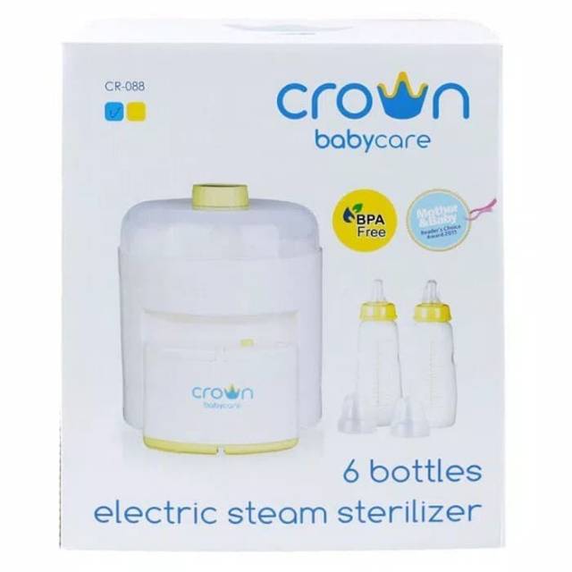 Crown Sterilizer Bottle 6  BOTTLE 6 STERIL BOTOL SUSU CR 088 / PAKETAN KADO NEWBORN