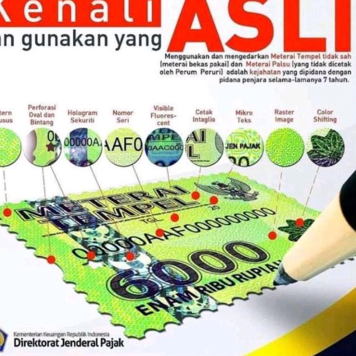 

9EA materai meterai kantor pos 6000 asli ➴ (Diskon Promo)