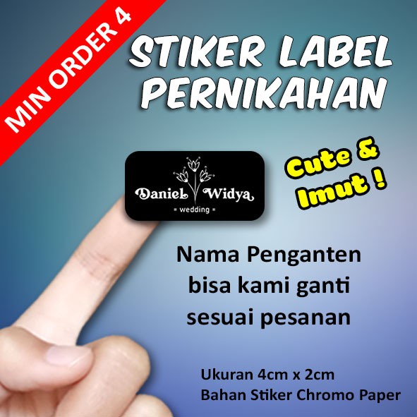 

STIKER LABEL SOUVENIR PERNIKAHAN STICKER NAMA PENGANTEN WEDDING MODEL2