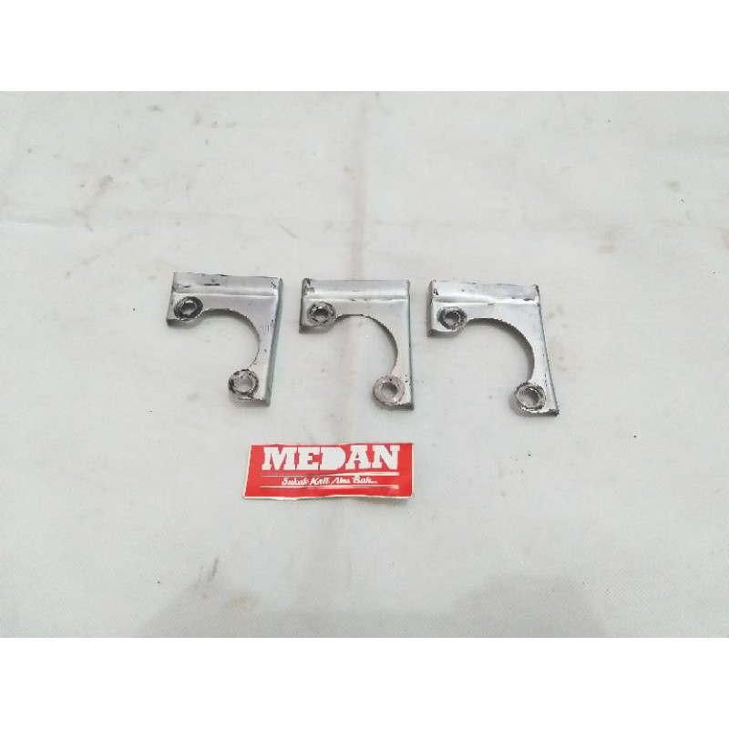 klem leher knalpot Ninja R RR original-plat blok knalpot Ninja R RR ori