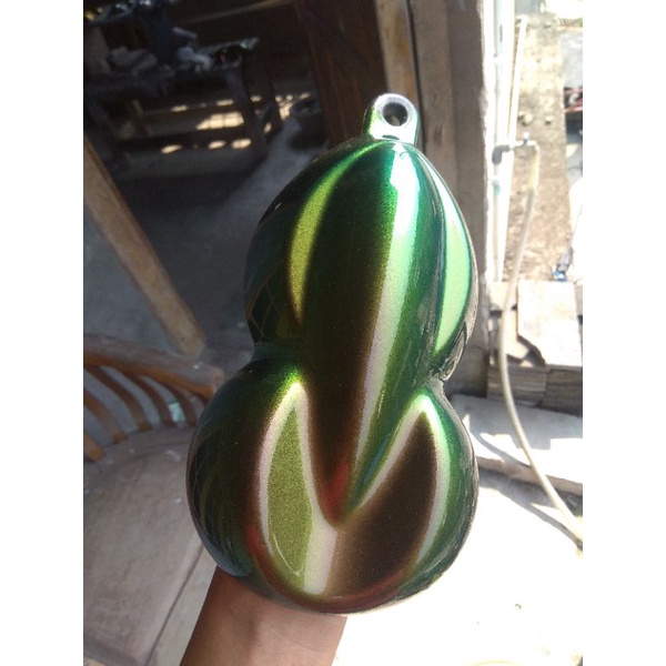 cat bunglon  multi chrome motor dan mobil cat chameleon 5 warna Hijau kuning orange biru siken Spesi