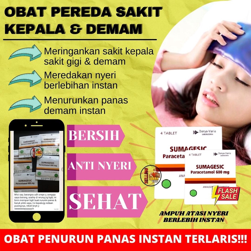 Jual Obat Sakit Kepala Penurun Demam Tinggi Penghilang Nyeri