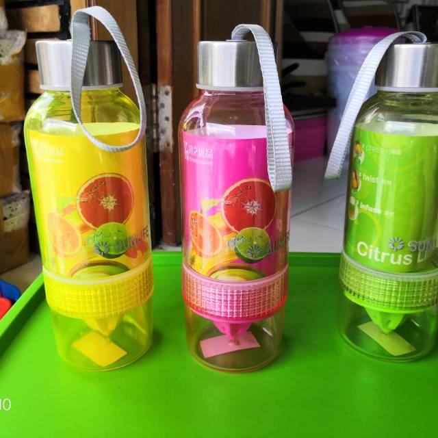 Citrus limon infuse water bottle botol juicer praktis