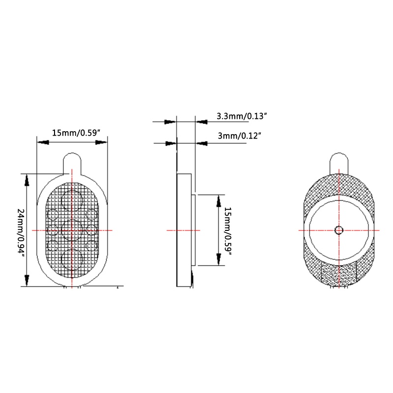 Btsg 2415 2pcs Speaker 8 ohm 1W 1W8R Bentuk Oval Untuk Perbaikan Notebook / Laptop DIY