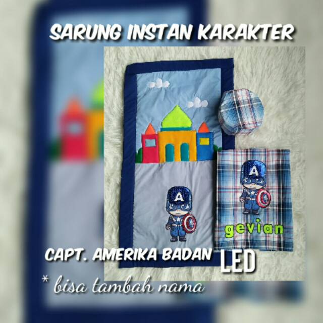 SARUNG INSTAN rok anak karakter LED