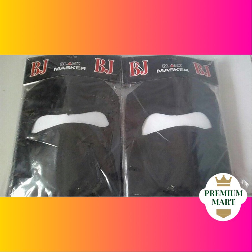 Masker Ninja Hitam Polos / Penutup Wajah Motor