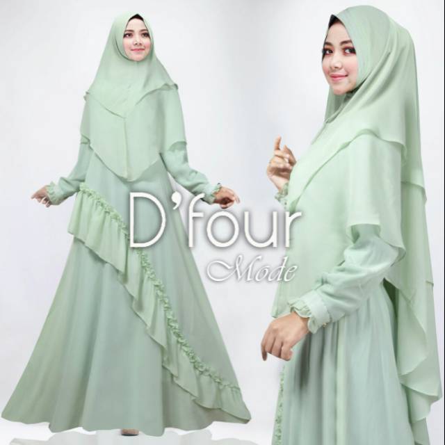 Setelan syari bahan ceruty / gamis setelan ceruty