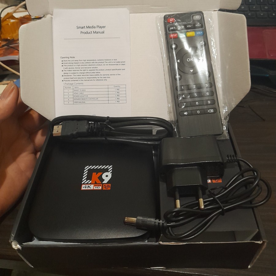 Stb Android Tv box K9 2gb/16gb Os11 (bukan indihome/zte/huawei dan MX)