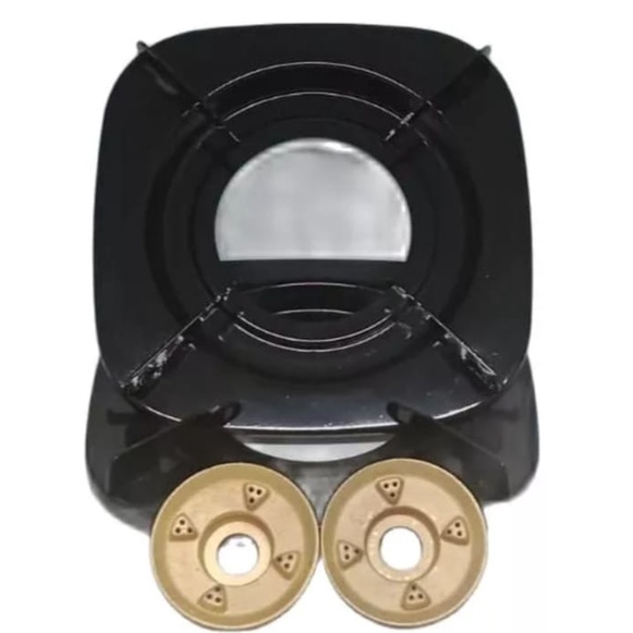 2 Pcs tatakan kompor & 2Pcs Burner kompor gas/burner komopr rinai 2 tungku/burner kompor/tatakan kom