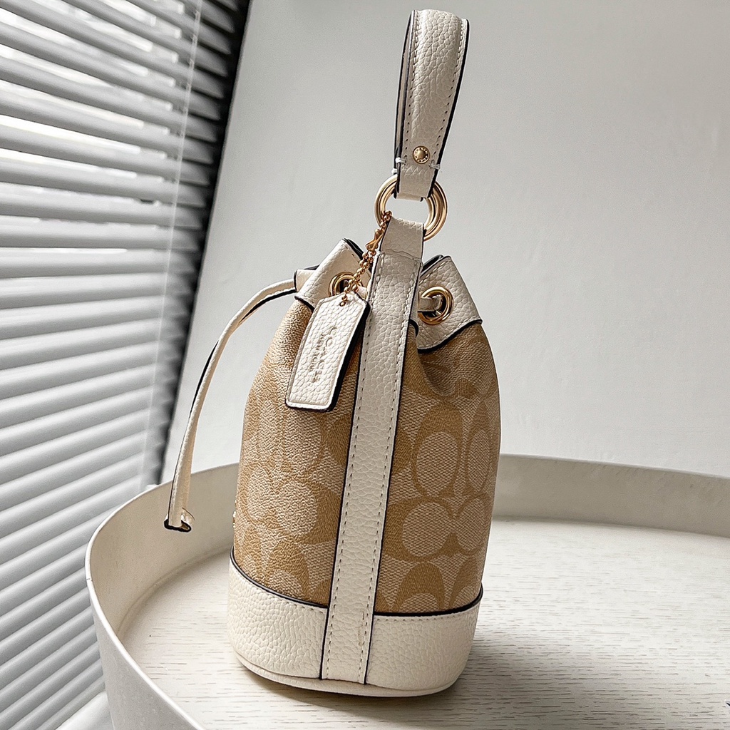 Tas wanita women Mini Demsey Bucket bag signature Jacquard mini bukcet bag 5121 5112 5268