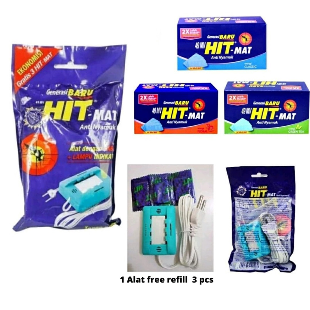 Hit Mat Alat &amp; Refill Anti Nyamuk Listrik / Obat Nyamuk Elektrik Ampuh Membunuh Nyamuk DBD