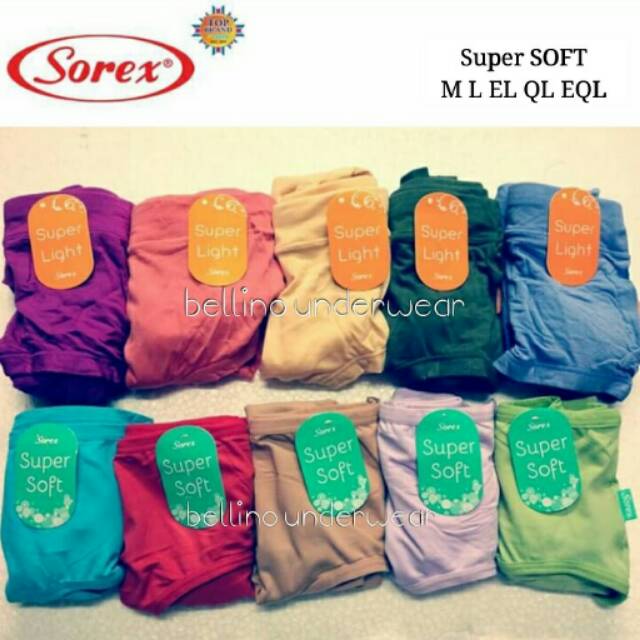 1lusin Celana Dalam Wanita Sorex / Cd Sorex Super Soft Size M L XL XXL 1239