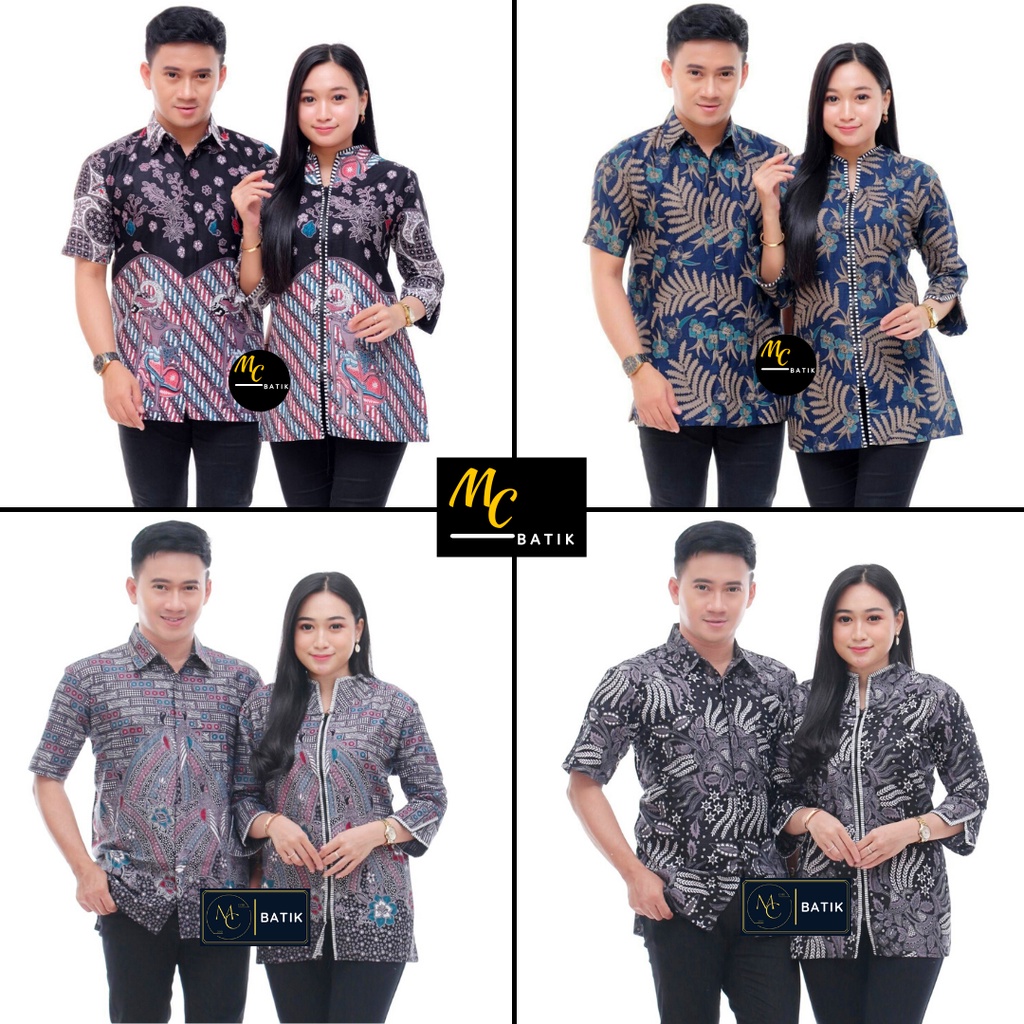 Batik Couple (MCbatik) - Batik Couple Hem Blouse Terbaru Katun Prima Premium Ready Seragam Kantor M L XL XXL