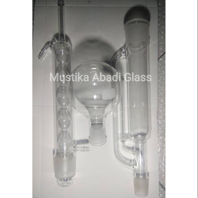 soxhlet extractor apparatus with condenser allihn dan boiling 500 ML Duran