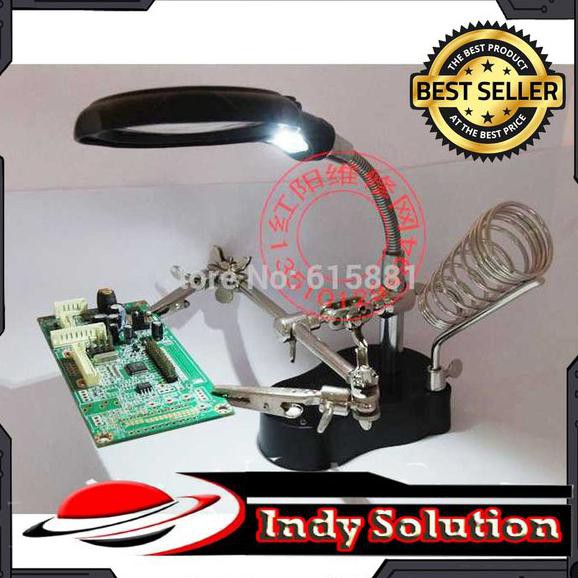 KACA PEMBESAR ALAT PEGANGAN SOLDER HELPING HAND ALAT SERVIS HP