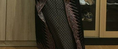 Batik Gamis Cardy Modang Ukuran Standar - Jumbo