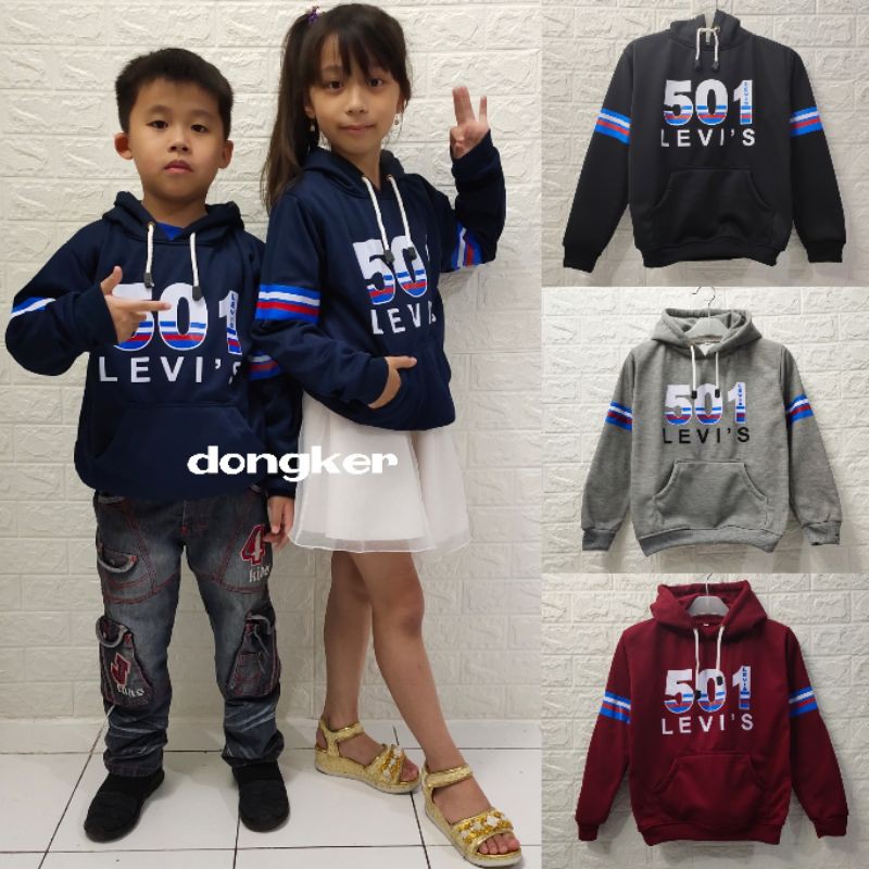 SWEATER HOODIE ANAK 501/MODEL KEKINIAN/BAHAN FLEECE/UMUR 5-10 TAHUN/BISA COD