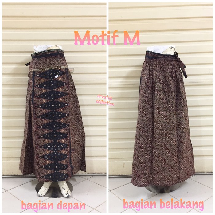 terlaris termurah diskon  Rok Tumpal Klok motif Betawi khusus coklat | bawahan kebaya encim  kuliah