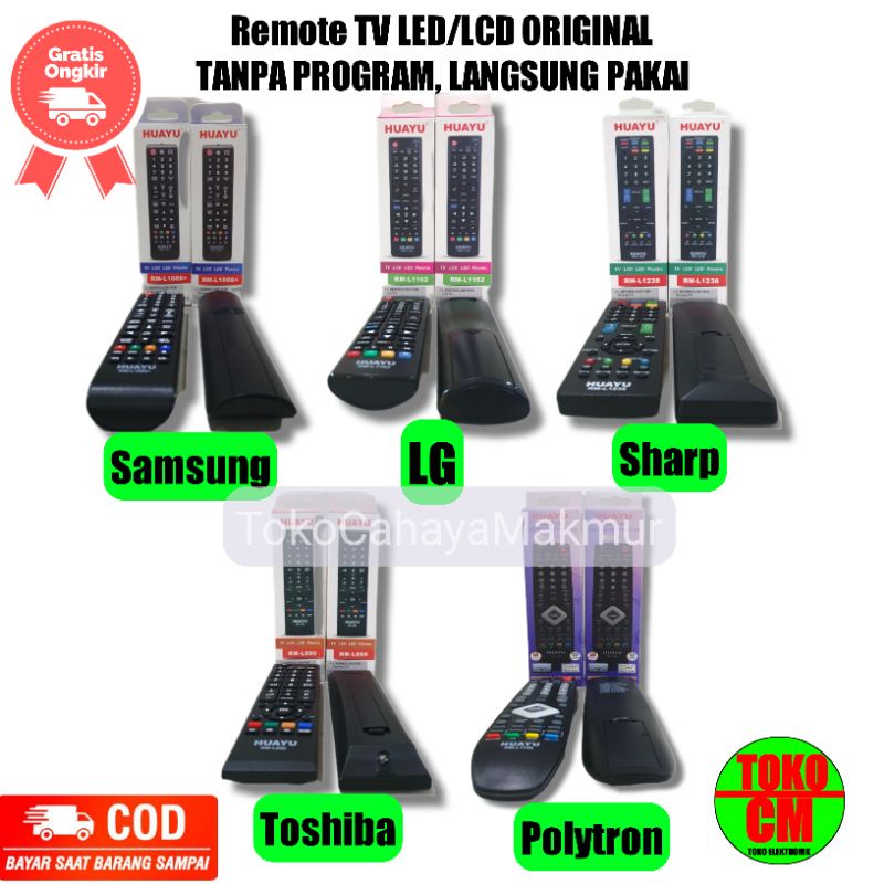 Remot Remote TV LED/LCD Universal Semua Merek TV Original Tanpa Program