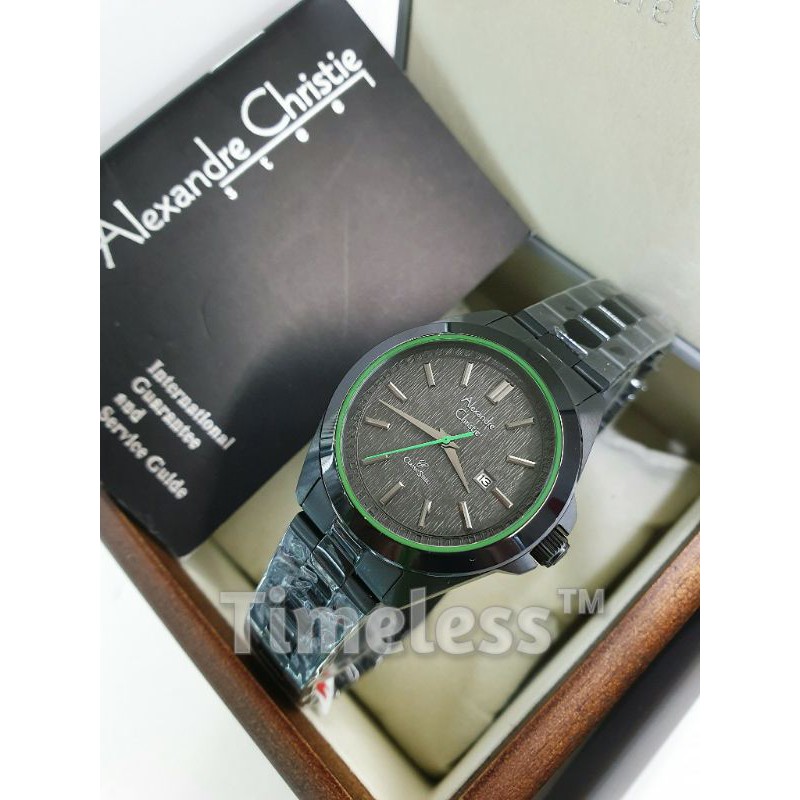 Jam tangan wanita alexandre christie ac 8644 MD Black Green