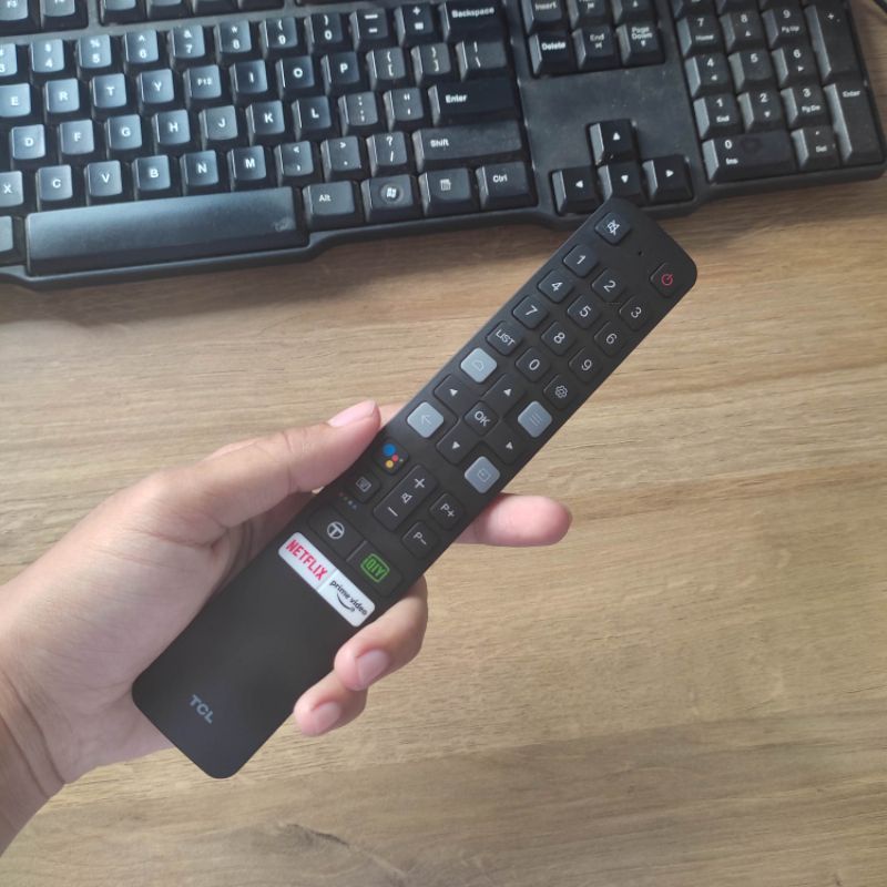 Remot TV TCL Android 100% Original Support Bluetooth Google Assistant Terbaru - Remot TV TCL Android