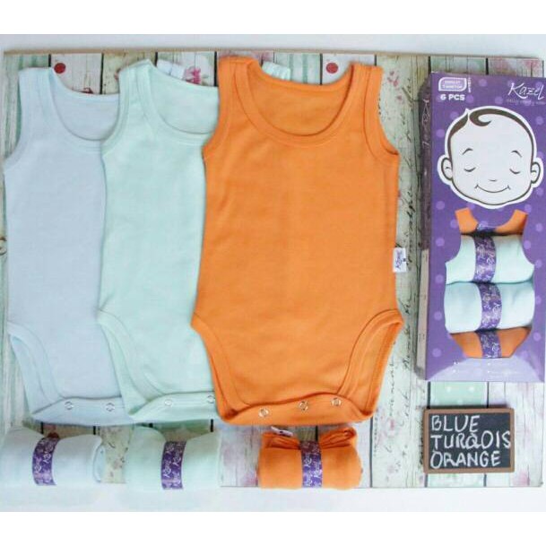 Singlet Jumper Bayi &quot;KAZEL&quot; Kualitas Ekspor 3 pcs CBKS Half