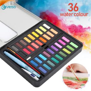 Set Cat  Air 36 Warna Dengan 2pcs Kuas Lukis  Kertas  Untuk 