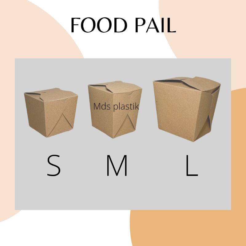 KRAFT FOOD PAIL / PAPER RICE BOX SIZE S , M , L