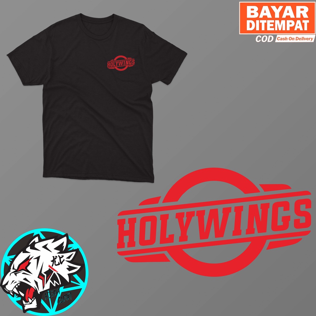 KAOS BAJU HOLYWINGS LOGO BIG SIZE JUMBO KAOS DISTRO PRIA WANITA