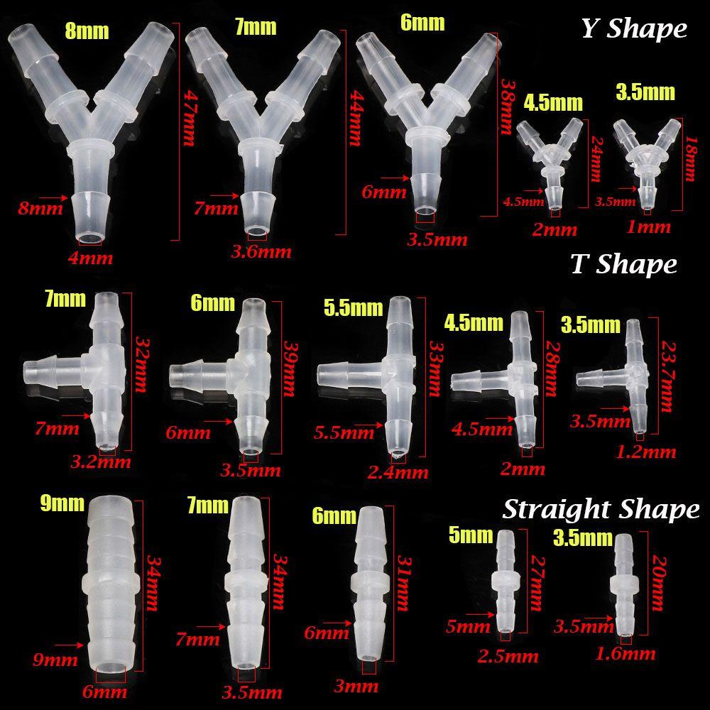 Nanas 10pcs Konektor Pompa Angin Bermanfaat Tangki Ikan Taman Pipa Joint Line Tubing Joint Bentuk &quot;Y&quot; 3 Arah